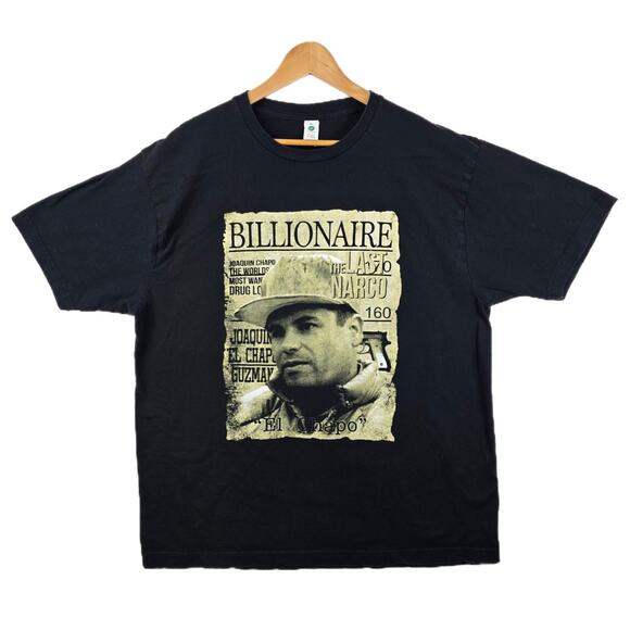 El Chapo Guzman Billionaire “The Last Narco” T Shirt Size XXL Vintage Y2K - Picture 1 of 8